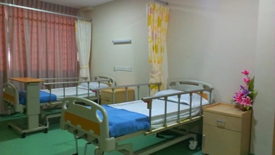 Two bed resident room at Tabuan Healthcare and Nursing Centre