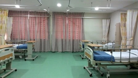 Four bed resident room at Tabuan Healthcare and Nursing Centre